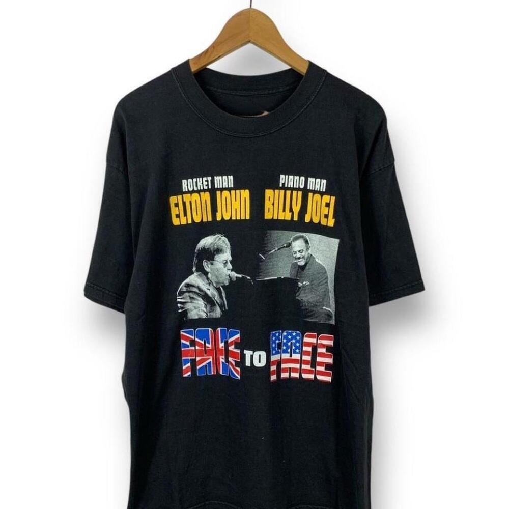 Elton John And Billy Joel Black And Red Tour Tee Tourtee Size Xl